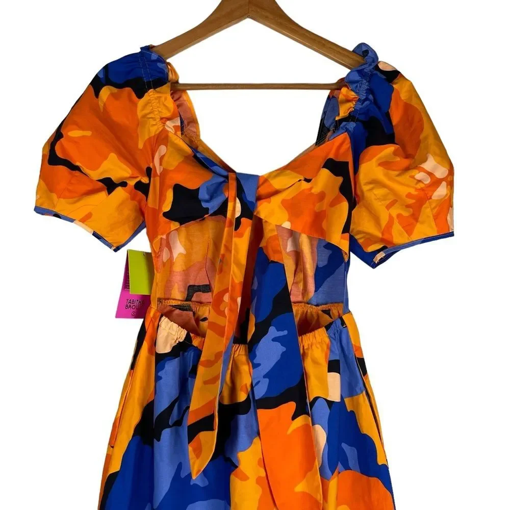 Tabitah Brown Target Floral Print Midi Dress Size 0 New with Tags‎
